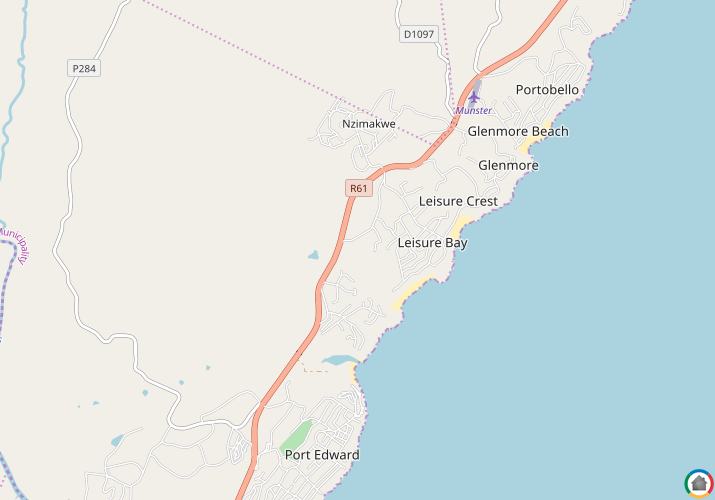 Map location of Port Edward